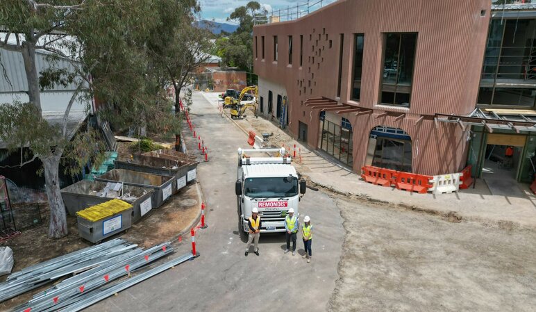 Projex on site in the ACT with a REMONDIS Marell waste collection vehicle