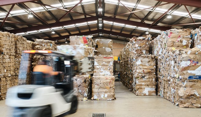 Cardboard baling